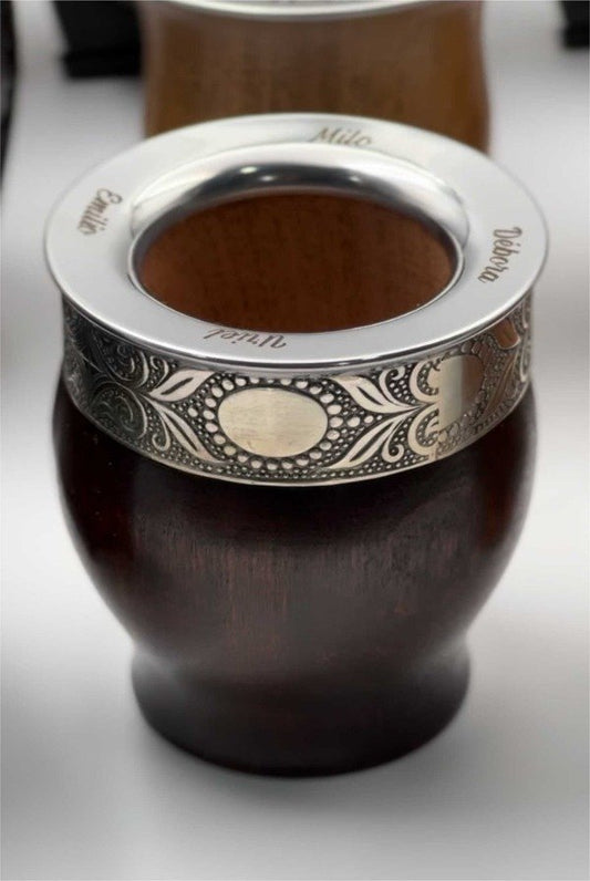 MATE IMPERIAL ALGARROBO ENCERADO + BOMBILLA DE REGALO