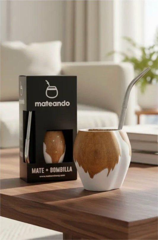 MATE VACA RANCHERO + BOMBILLA PICO LORO