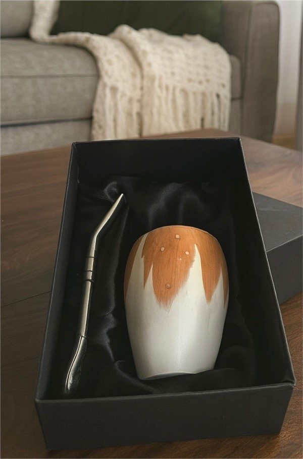 MATE VACA RANCHERO + BOMBILLA PICO LORO