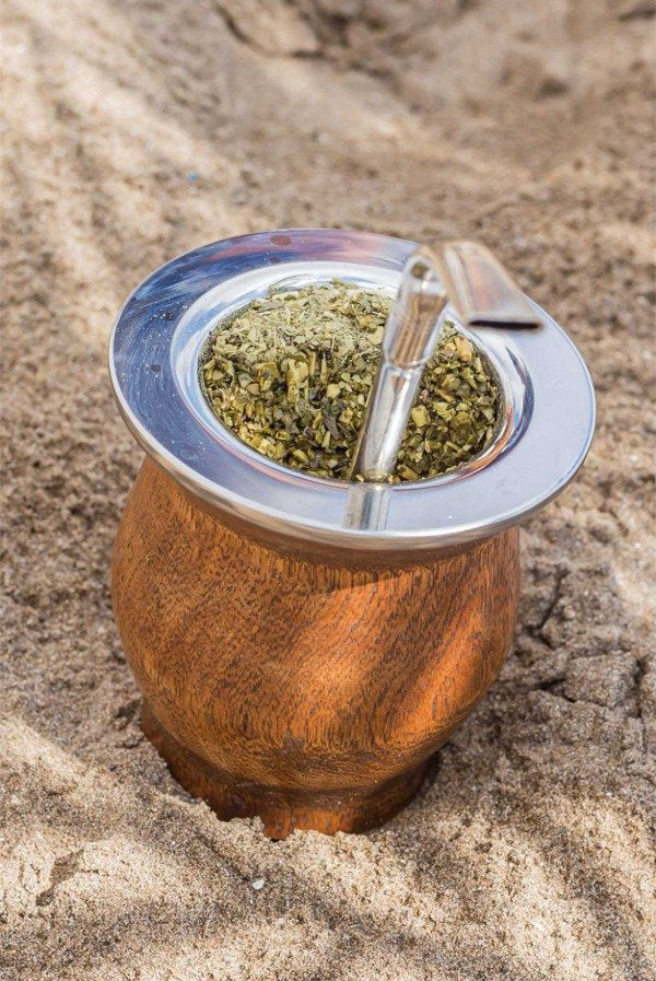MATE CAMIONERO DE ALGARROBO + BOMBILLA DE REGALO