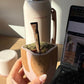 MATE VACA RANCHERO 4.0 ROSE QUARTZ + BOMBILLA PICO LORO