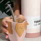 MATE VACA RANCHERO 4.0 ROSE QUARTZ + BOMBILLA PICO LORO