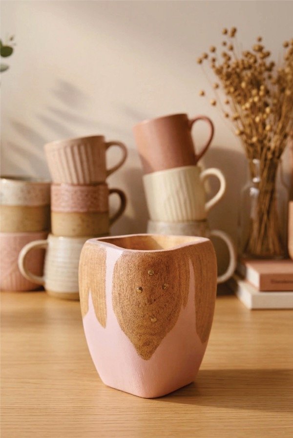 MATE VACA RANCHERO 4.0 ROSE QUARTZ + BOMBILLA PICO LORO