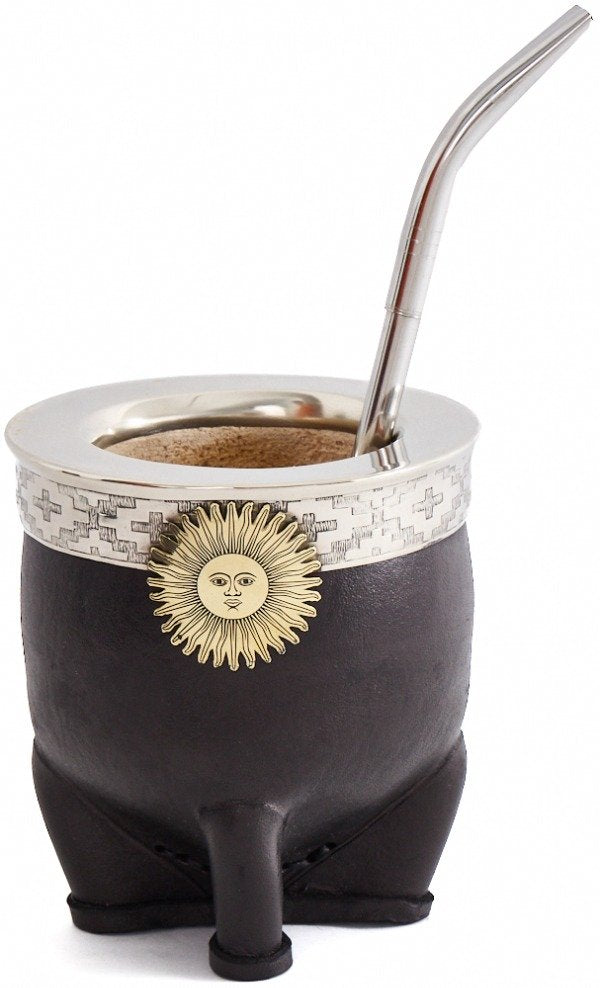 MATE IMPERIAL SOL DE MAYO PREMIUM + BOMBILLA PICO DE LORO